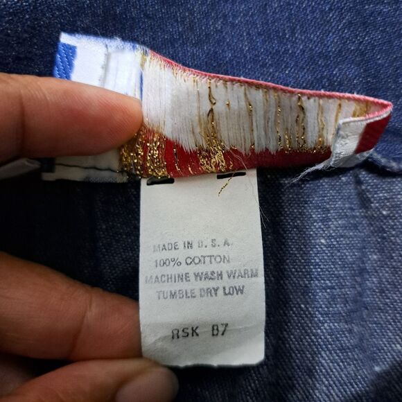 Vintage Liz E Parker Old West Praire Boho Denim Frayed Maxi Skirt Texas Sz 12 - Picture 6 of 15